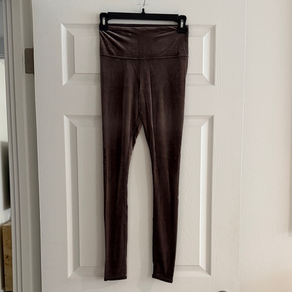 ALO Yoga Purple Velvet Leggings